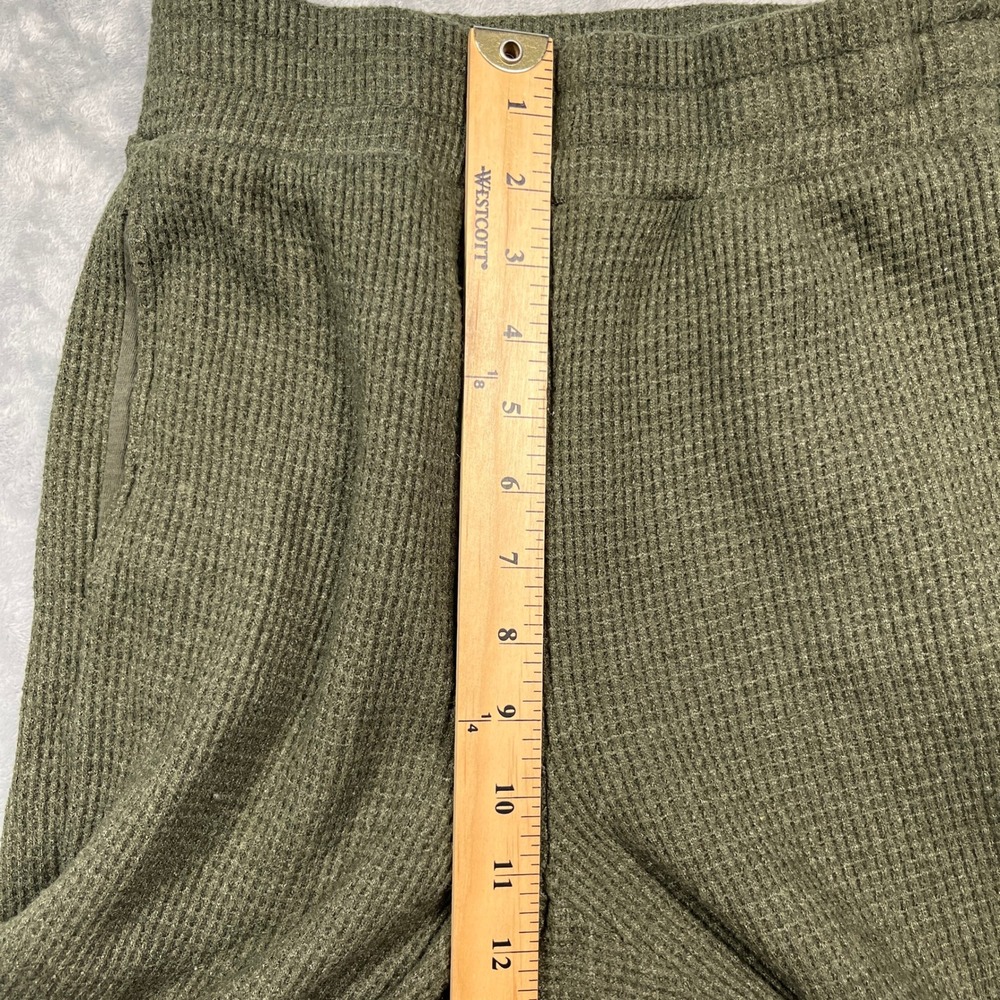 American Eagle Flare Pants Womens Olive Green Waffle Knit High Rise Lounge XS - Picture 12 of 13